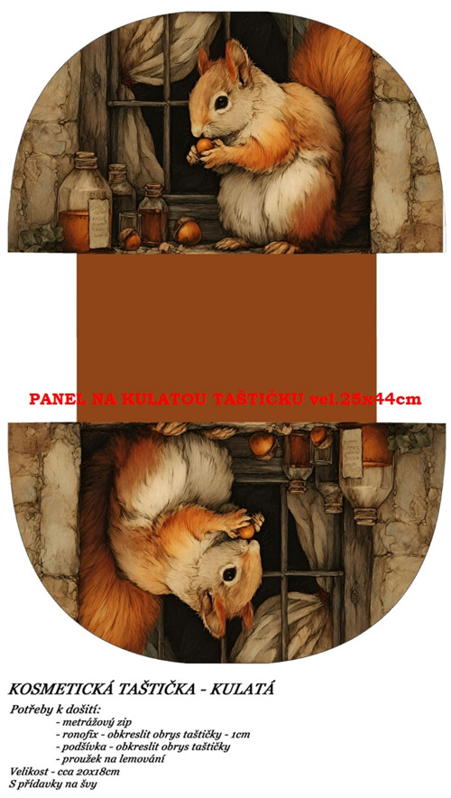Panel na taštičku bavlna — foto 1