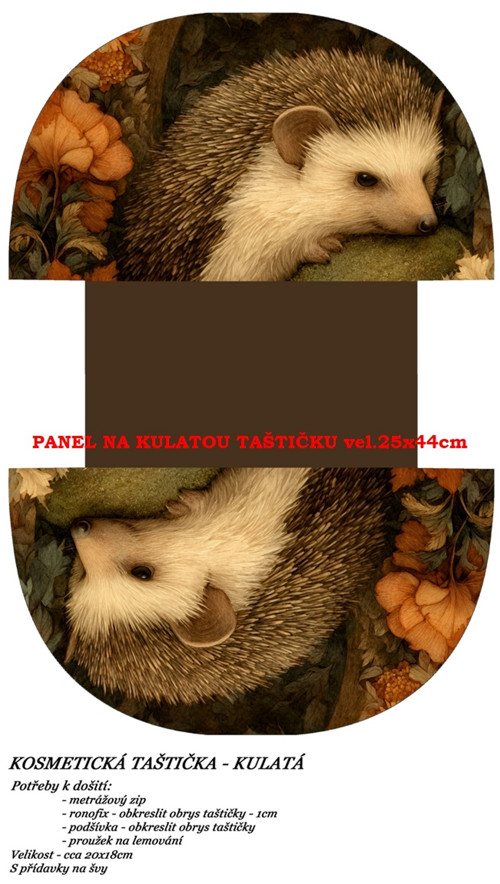 Panel na taštičku bavlna — foto 1