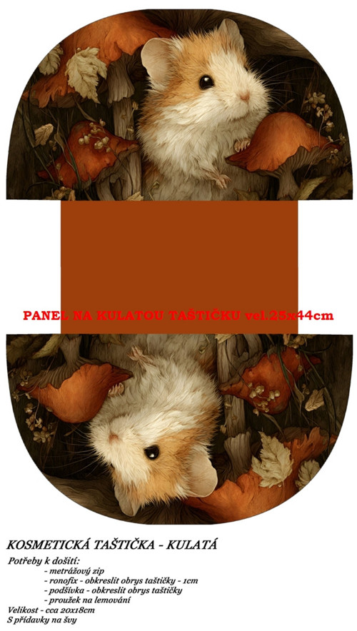 Panel na taštičku bavlna — foto 1
