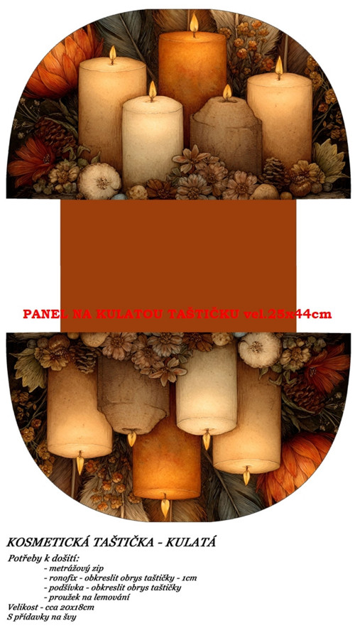 Panel na taštičku bavlna — foto 1