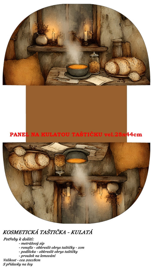 Panel na taštičku bavlna — foto 1