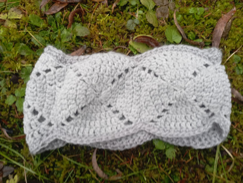 Granny Squares - šedá čelenka