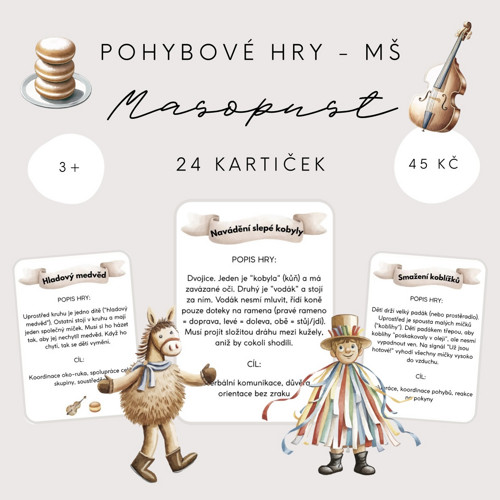 Pohybové hry pro MŠ - Masopust (PDF - tisk)