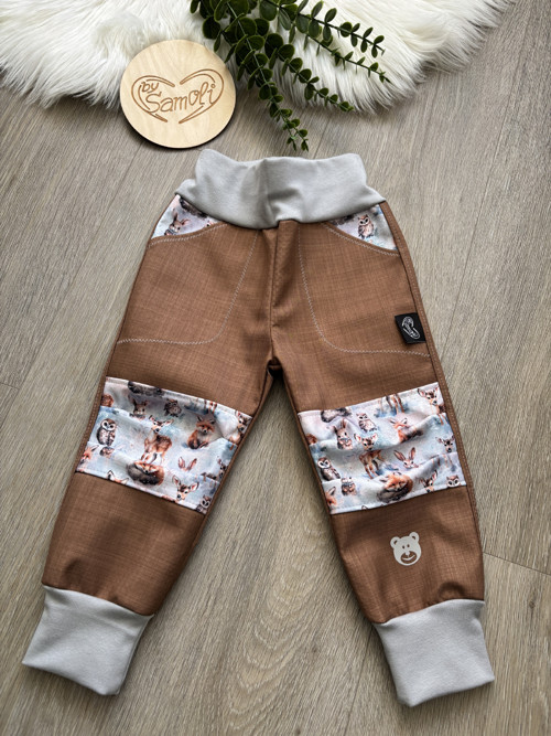 Softshellové kalhoty Comfort - jarní, vel. 104/110