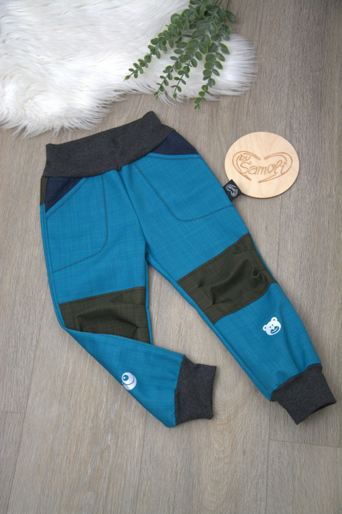 Softshellové kalhoty Comfort - jarní, vel. 92/98