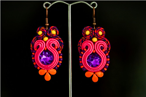 Sutaškové náušnice "My little soutache"