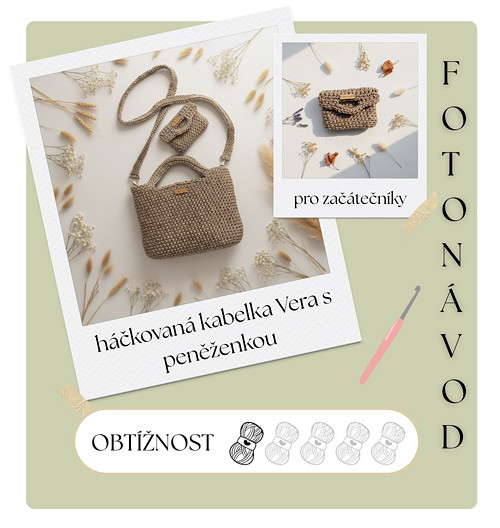 E-HÁČKONÁVOD č. 19 - kabelka Vera s mini peněženko
