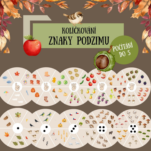Znaky podzimu - kolíčkování (PDF k tisku)