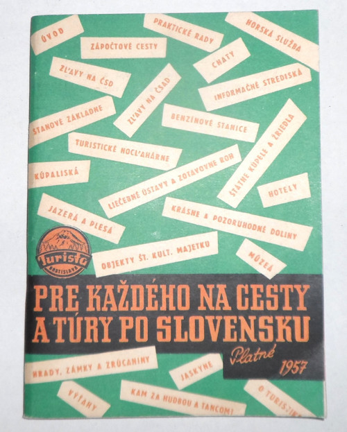 Informační turistická BROŽURA • Slovensko, 1957