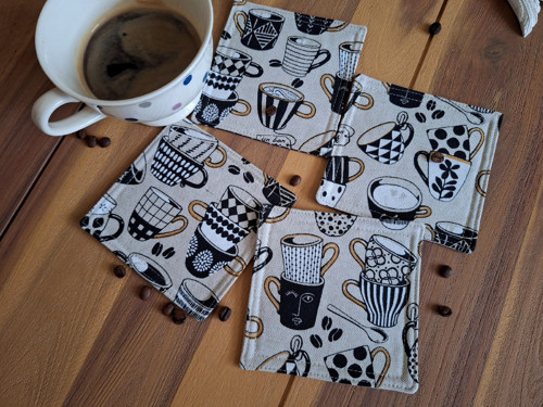 Podkafíčka, prostírání - Kávové hrnečky