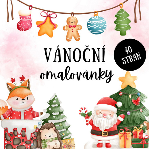 Vánoční omalovánky - 40 stran (PDF k tisku)