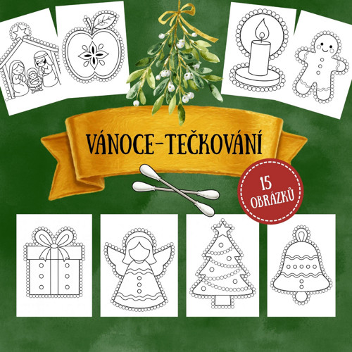 Vánoce - tečkování (PDF k tisku)