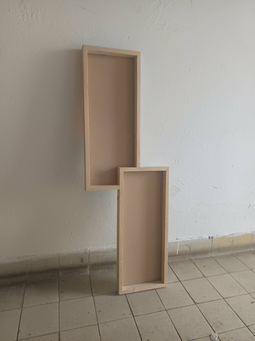 Dřevěný SET hranatých rámů na mechový obraz