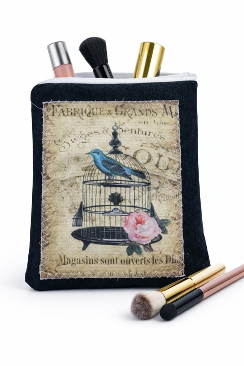 Kapsička na cokoliv Vintage ptáček 3.