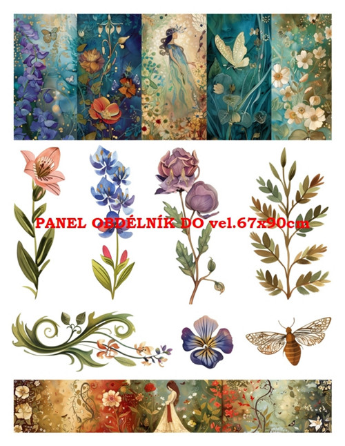 Bavlněný panel 7x10 cm