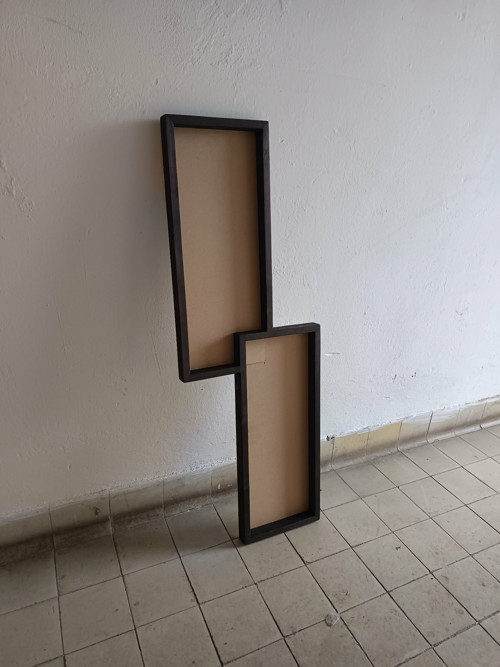 Dřevěný SET hranatých rámů na mechový obraz