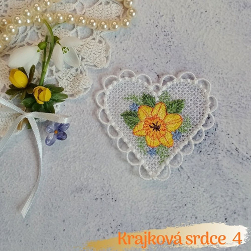 Vyšívací vzory - Krajková srdce 4 E-BOOK