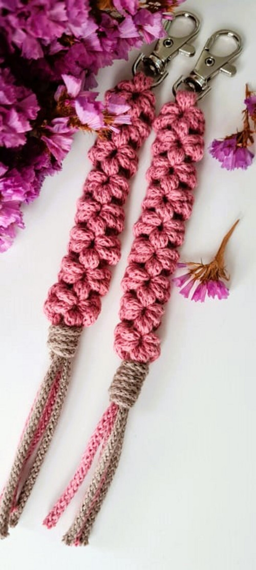 Klíčenka macramé KYTIČKA Blossom