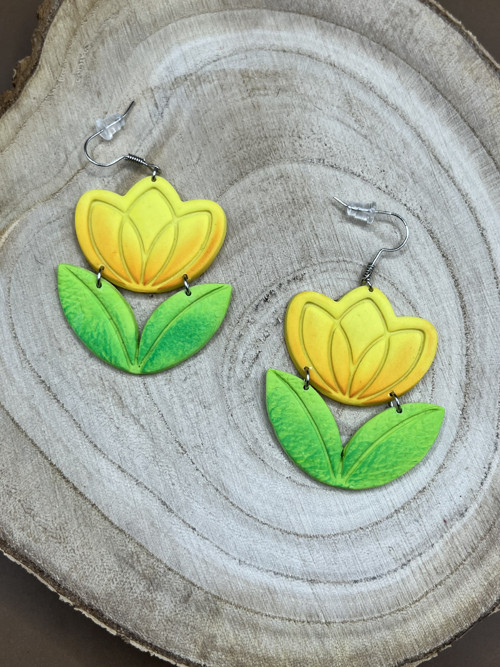 Náušnice Tulipány žluté