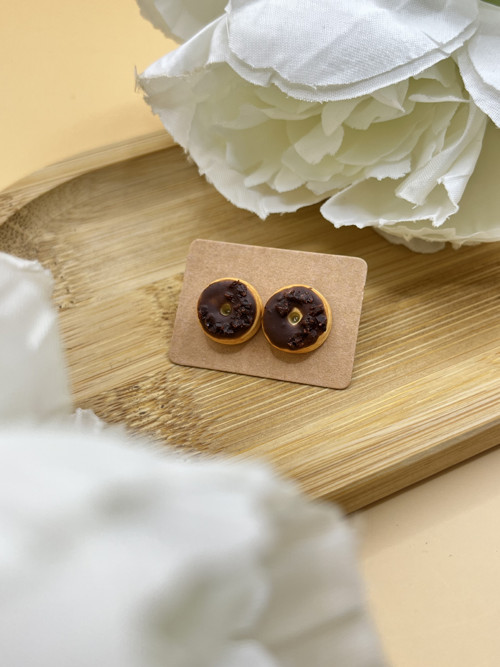Náušnice Mini donut – čoko