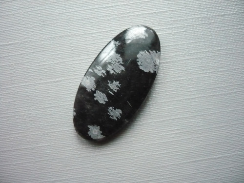 Kabošon - obsidián vločkový 27 mm, č.1f