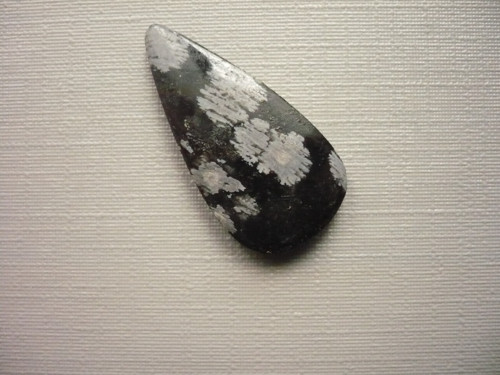 Kabošon - obsidián vločkový 28 mm, č.3f