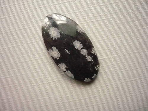 Kabošon - obsidián vločkový 27 mm, č.6f