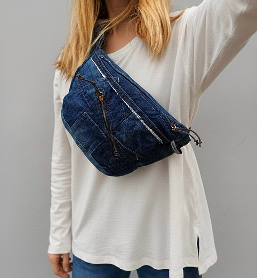 Recy unisex riflová ledvinka sešívaná 973/2