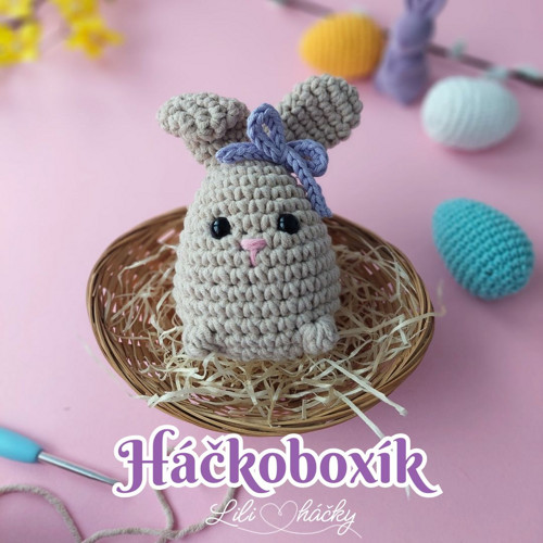 Háčkoboxík - Velikonoční vajíčkový králíček