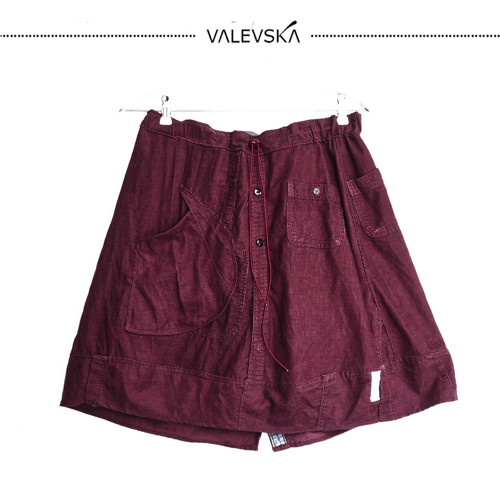 Celoroční manšestrová sukně s kapsama S/M/L/ XL