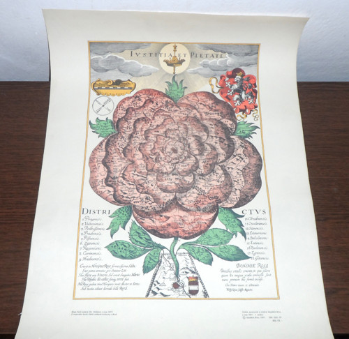 PLAKÁT • mapa Bohemiae Rosa, 1991