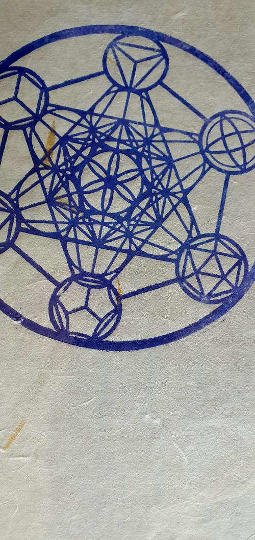 POSVÁTNÁ GEOMETRIE - originální linoryt