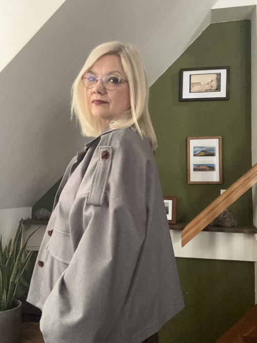 Bunda riflová šedá