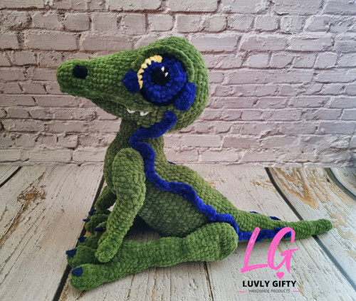 NÁVOD hačkovaný plyšák Velociraptor