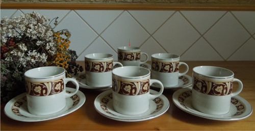 Retro porcelánová souprava