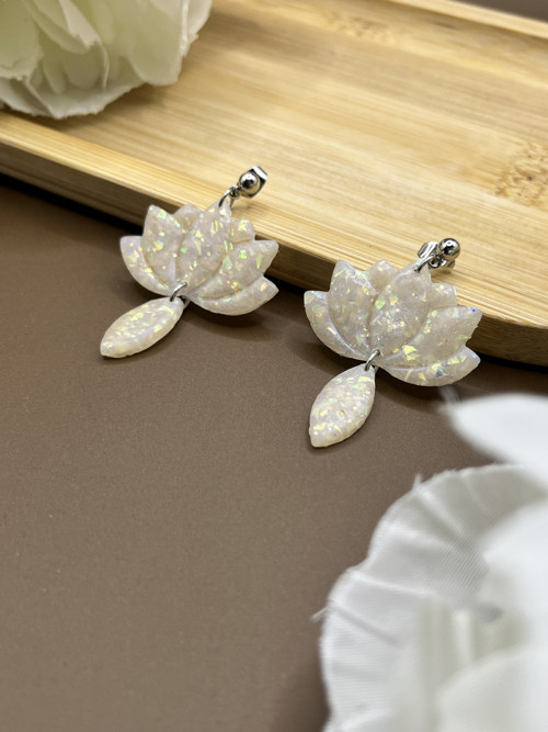 Náušnice Lotosy Opal