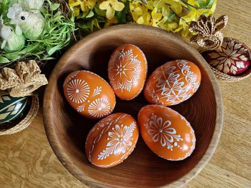 Kachní velikonoční kraslice - oranžová