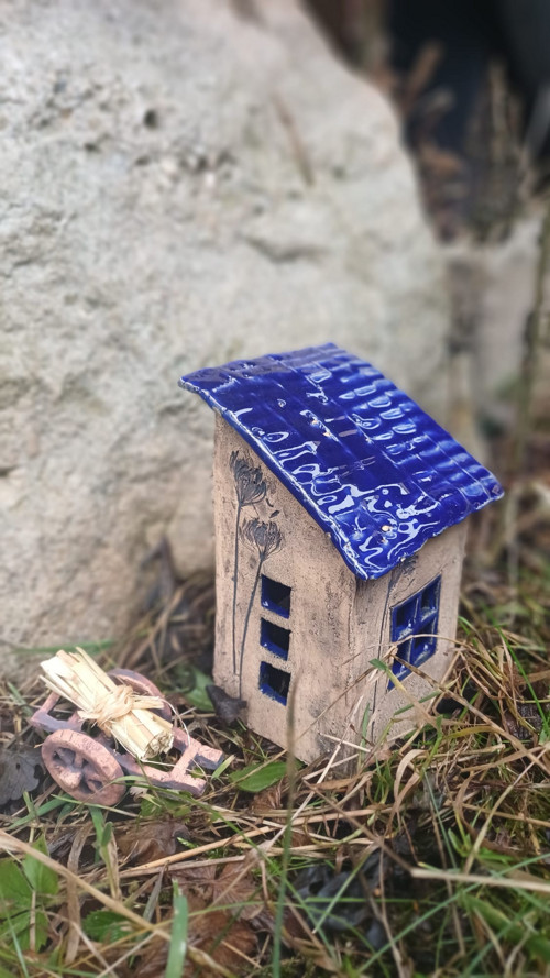 Keramický domeček modrý — foto 1