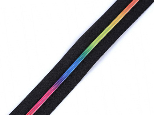 Duhový zip v metráži šíře 3 mm (1m)