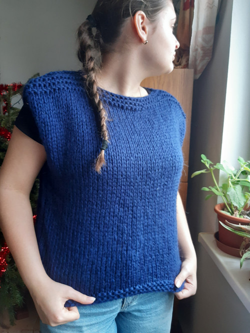 Vesta tmavomodrá SLEVA