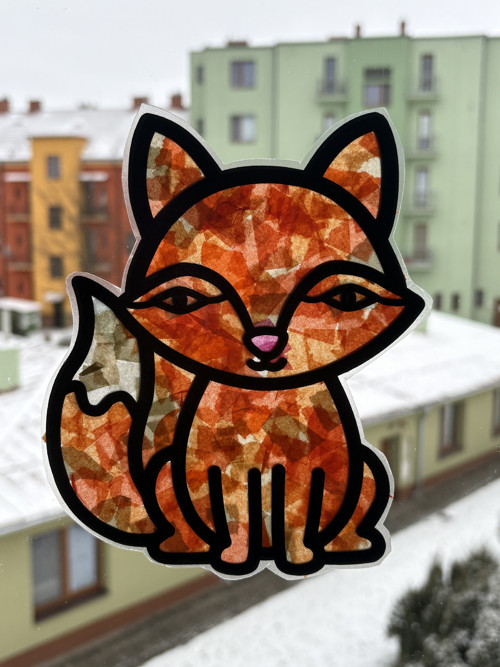 Kreativní sada, vitráže - lesní kamarádka liška