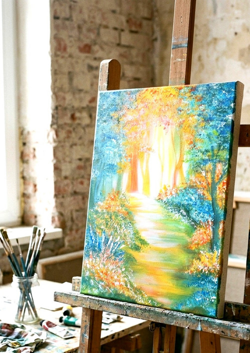 Světlo - akryl plátno 40x50cm