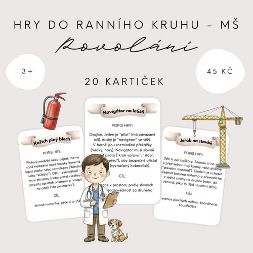 Hry pro MŠ - povolání a řemesla (PDF - tisk)