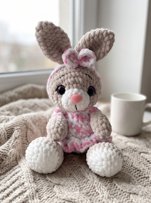 Háčkovaný králíček v noční košili