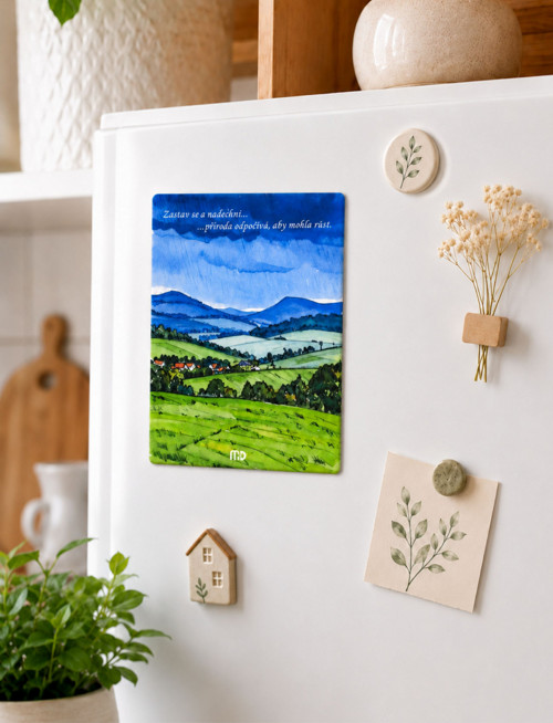Magnetická pohlednice s citátem - Naše krajina (4)