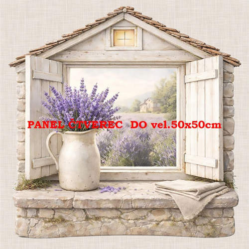 Bavlněný panel 35x35 cm - skladem