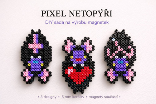DIY sada Pixel netopýři – magnetky