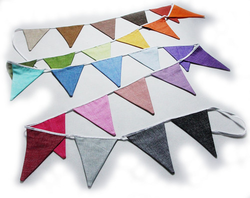 Látková girlanda 25 dílků multicolor