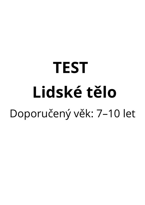 TEST – Lidské tělo (PDF) — foto 1