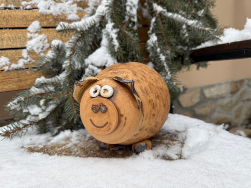 Keramické prasátko- pokladnička, velké